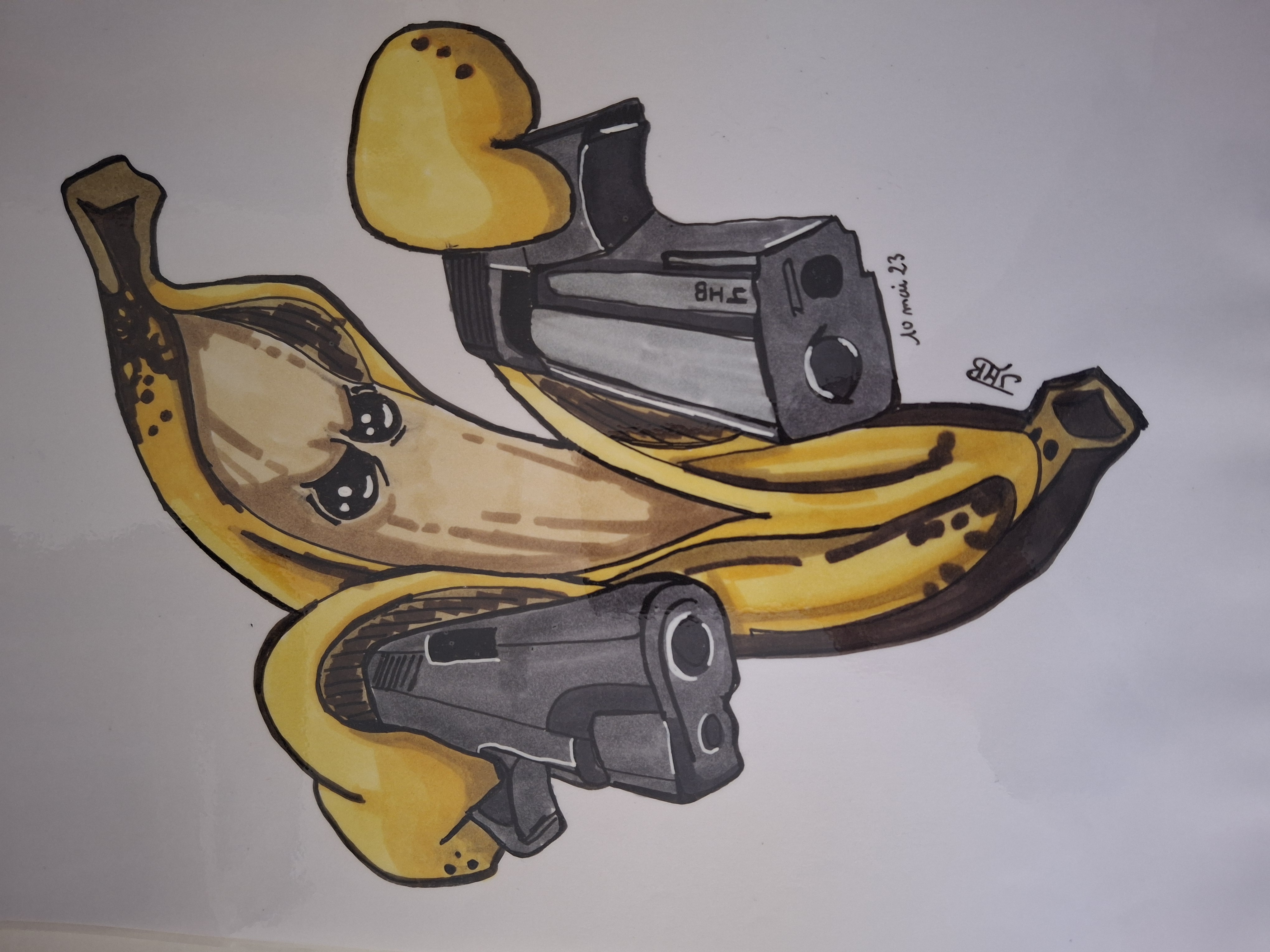 Banane avec les guns