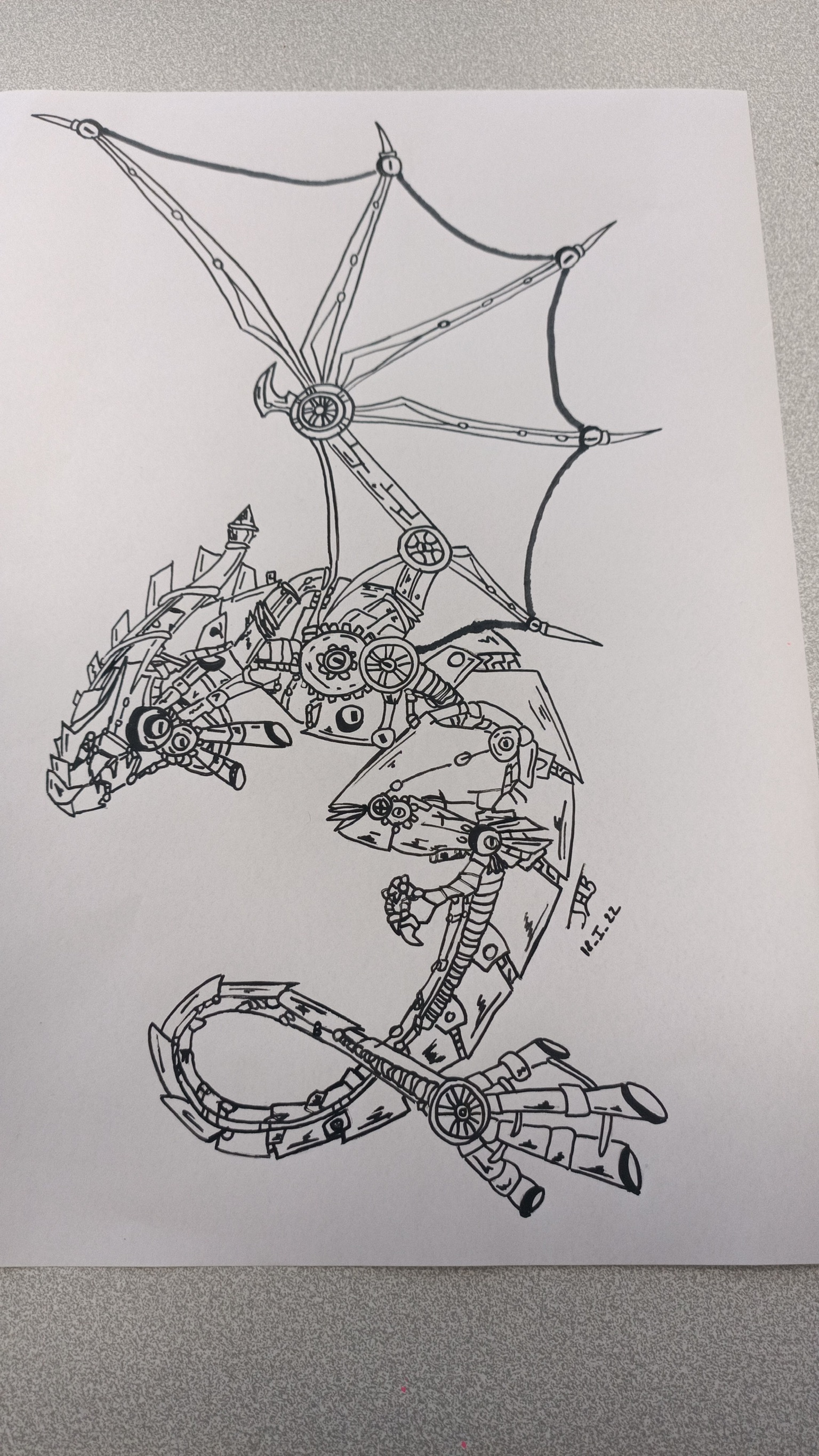 un dragon mécanique